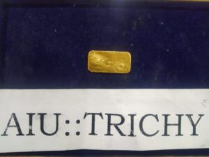 Customs seizes a piece of gold valued Rs. 11.33 Lakh: Trichy Customs, AIU