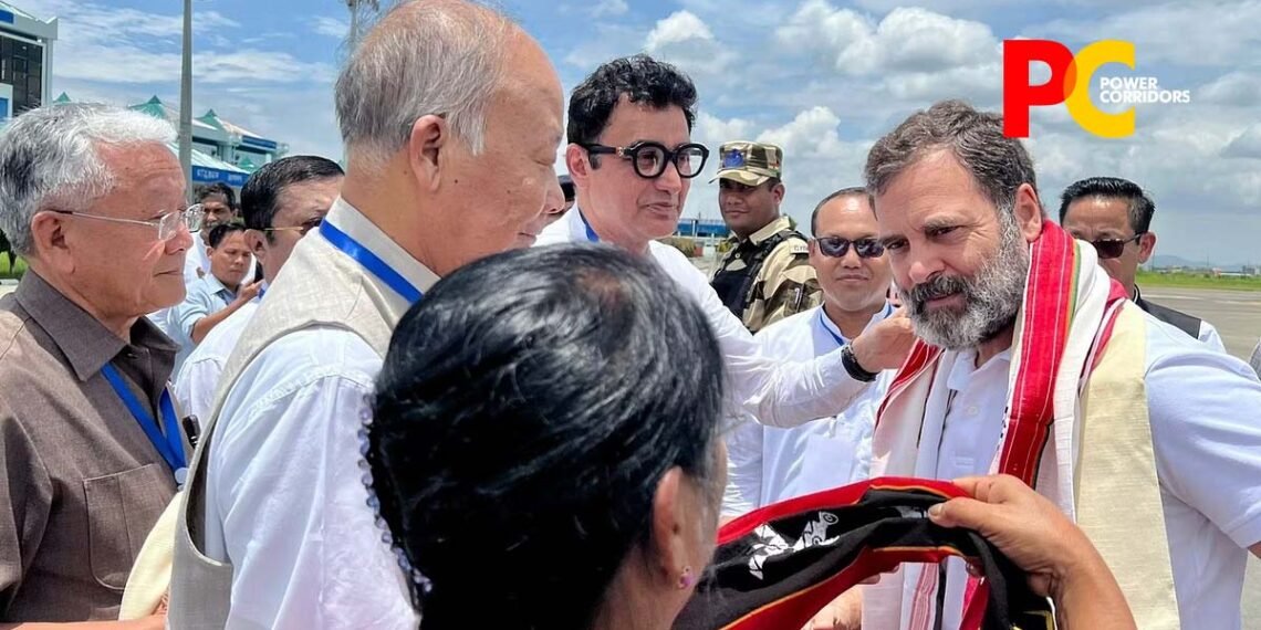 Convoy of Rahul Gandhi stopped by cops in Manipur