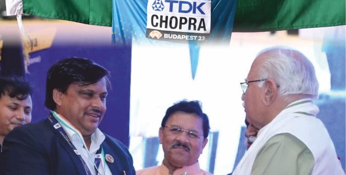 COC Haryana Awardee Neeraj Chopra wins Gold at World Athletics Championships