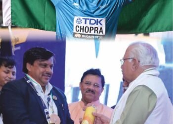 COC Haryana Awardee Neeraj Chopra wins Gold at World Athletics Championships