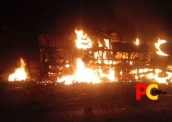 13 burnt alive as bus catches fire after accident in Madhya Pradesh