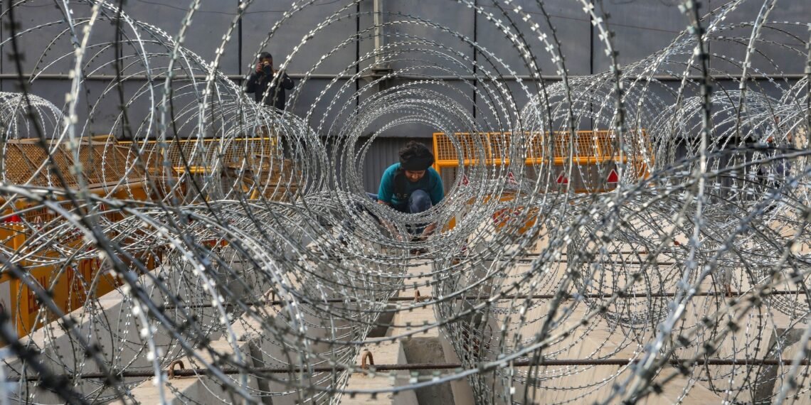 Barbed Wires Aimed To Stop Protesting Farmers