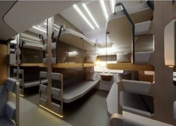 Carbody structure of India’s first Vande Bharat sleeper trainset