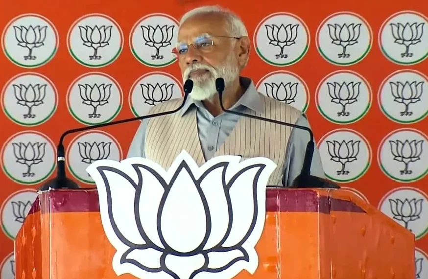 PM Modi at a rally in Pushkar