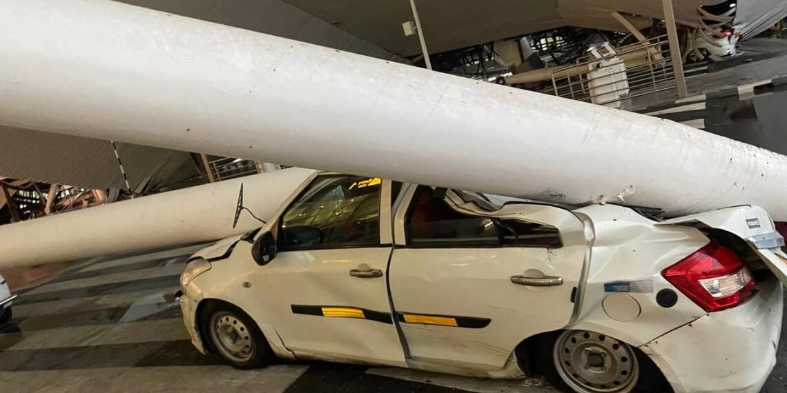 Roof of Terminal 1 at Delhi Airport collapses