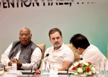 Rahul Gandhi during meet