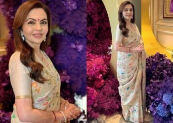 Nita Ambani exudes elegance in Opulent Ivory Saree in Paris Olympics 2024