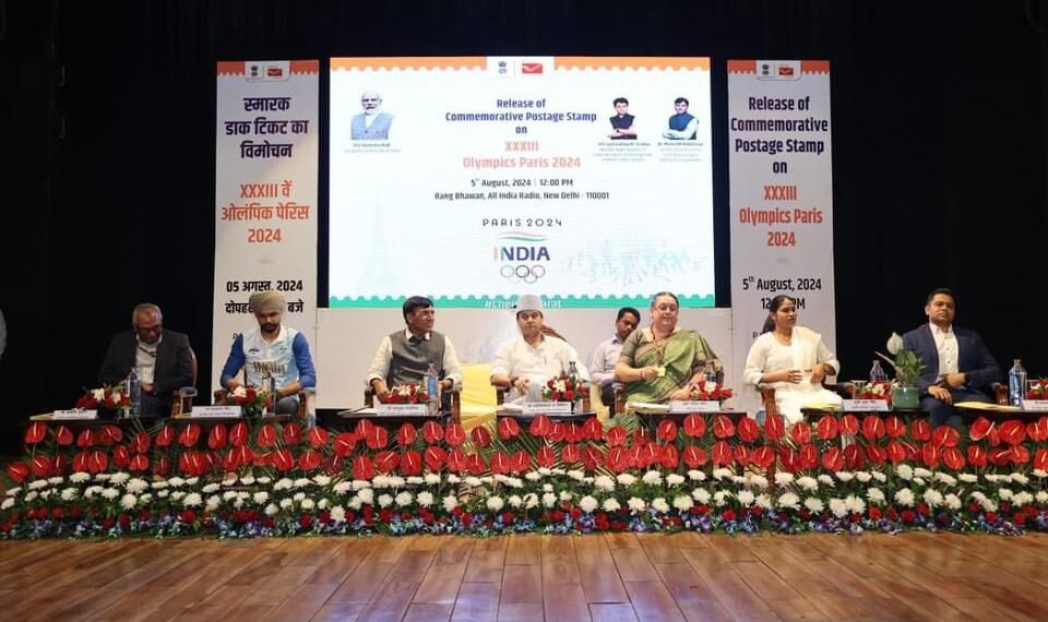 SOGF Vice President Sudha Singh at Commemorative Postage Launch for Paris Olympics 2024 event in Delhi