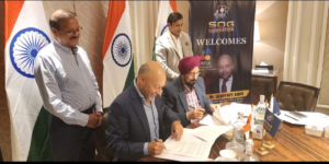 SOGF Secretary General Gursharan Singh and IMSA CEO Geoffrey Borge signs MOU to extend their support in reshaping the online gaming landscape in India 