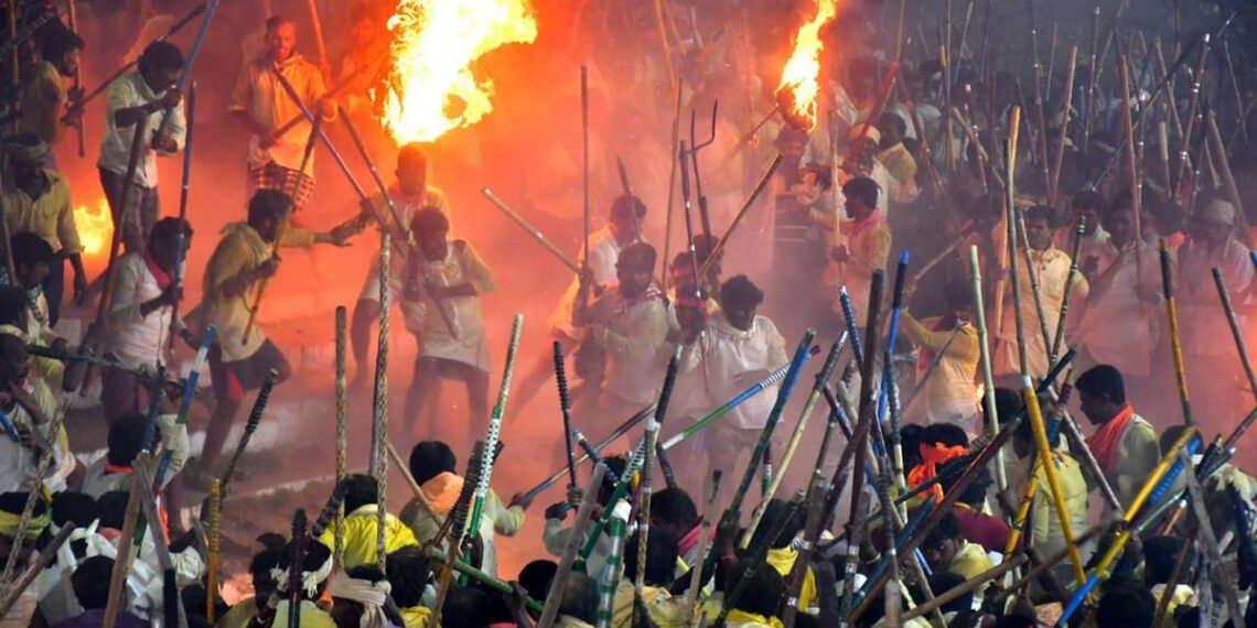 Nearly 70 injured in violent clashes during Andhra’s Banni festival