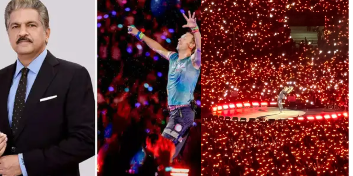 "Anand Mahindra Shares Breathtaking Aerial Footage of Coldplay’s Ahmedabad Concert!"