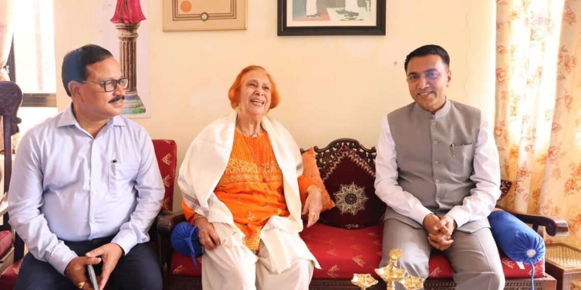Libia Lob with Chief Minister Pramod Sawant