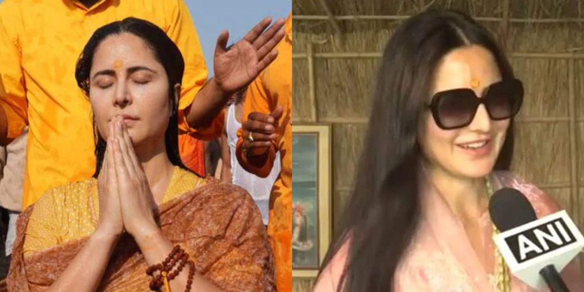 "Katrina Kaif Takes Holy Dip at Triveni Sangam, Offers Prayers at Mahakumbh!"