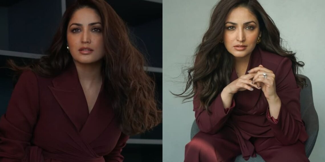 Gorgeous Yami Gautam is winning Internet with her wine-colored pantsuit