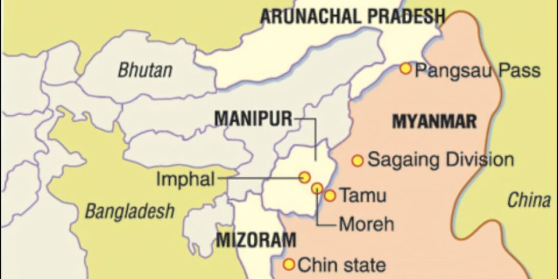 Manipur, Myanmar Map
