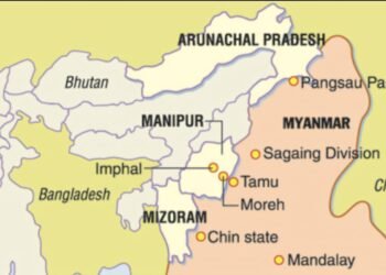 Manipur, Myanmar Map