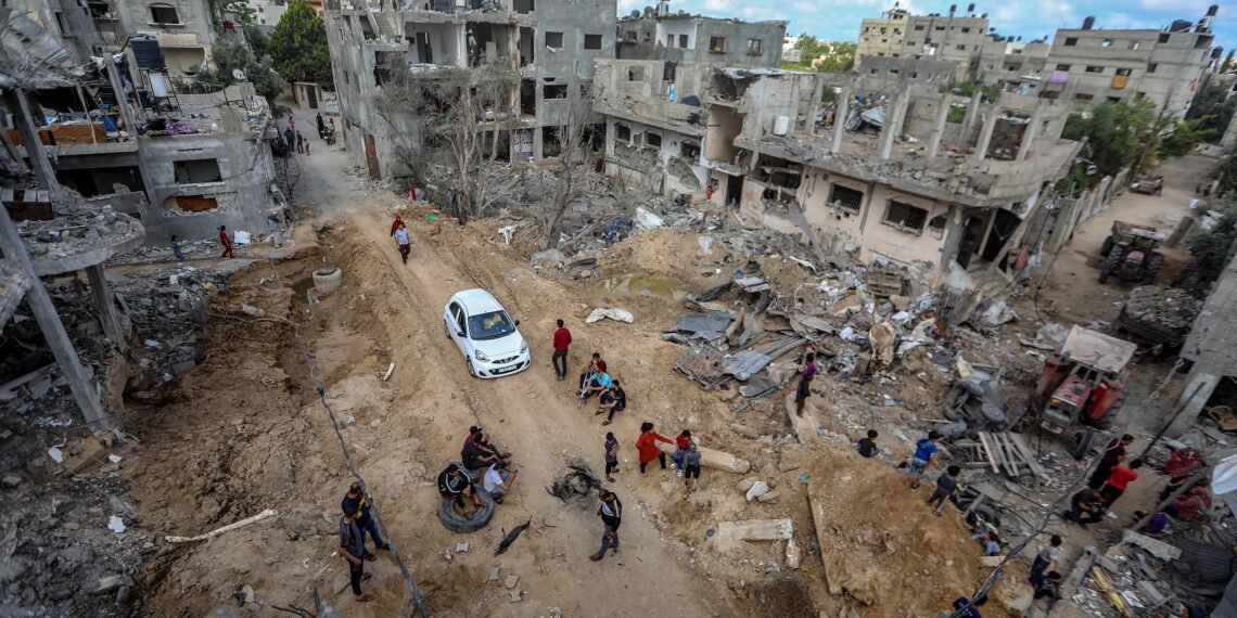 Gaza strip in ruins