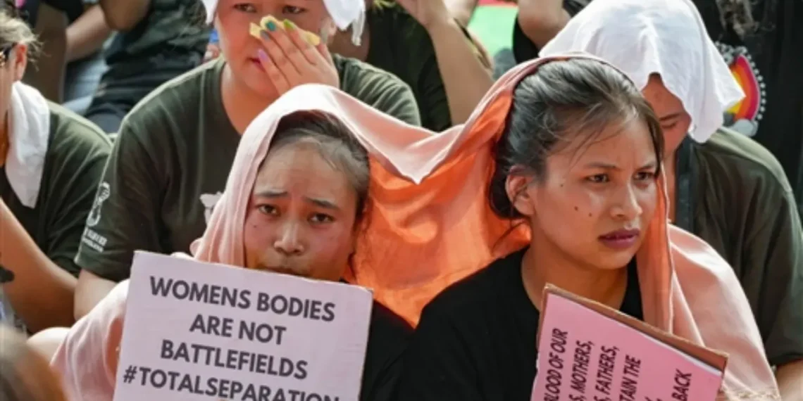 Kuki Zo women protest