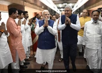 ‘I pray for his good health’: PM Modi after visiting VP Dhankhar