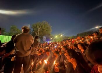 India Gate candlelight protest