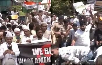 Huge demonstrations erupt in Kolkata, Chennai after passing of Waqf Bill