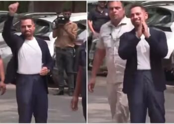 Robert Vadra reaches ED office after being summoned in Haryana land deal case