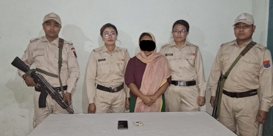 Imphal woman arrested
