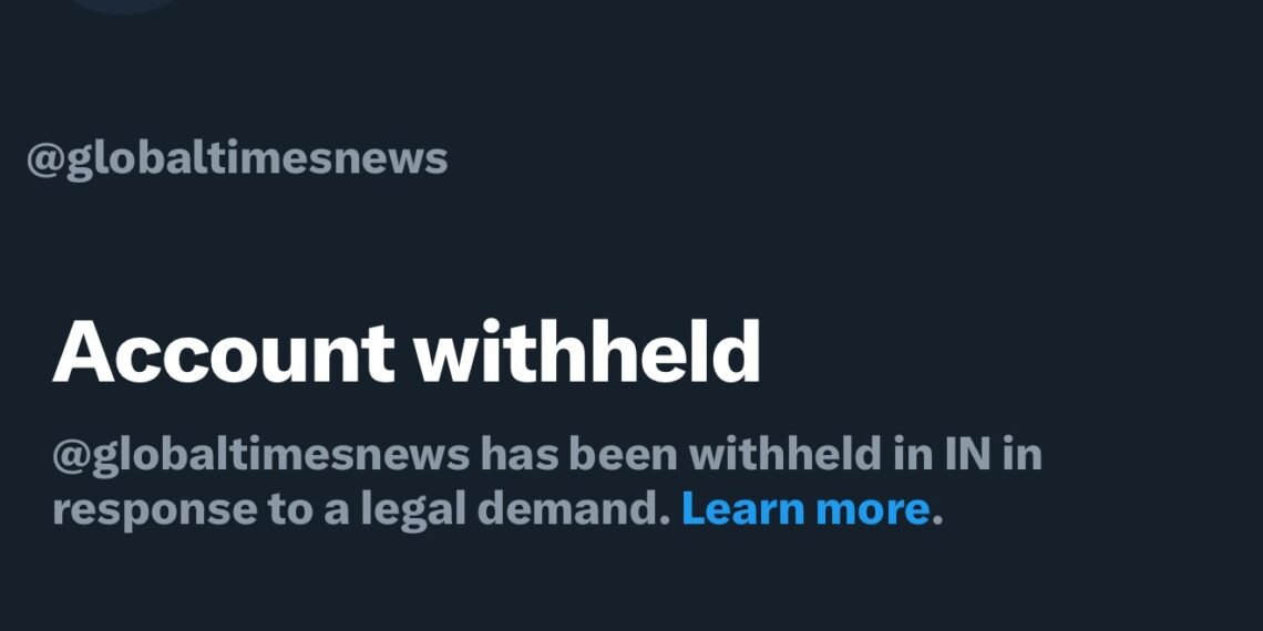 India Blocks China’s Global Times on X Amid Arunachal Row