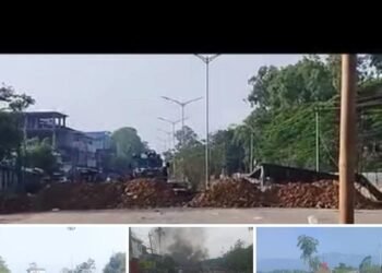 Arambai tenggol has blocked all the road strategic roads in Imphal following arrest of its "army Chief" Kanan Singh