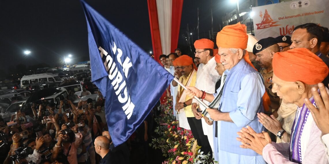 Lieutenant Governor Flags Off First Batch of Amarnath Yatra Pilgrims from Jammu