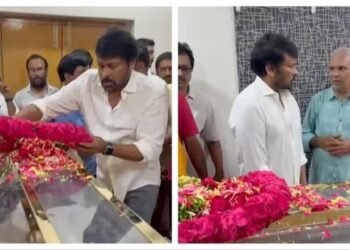 Chiranjeevi pays Heartfelt Tribute at Kota Srinivasa Rao’s Funeral
