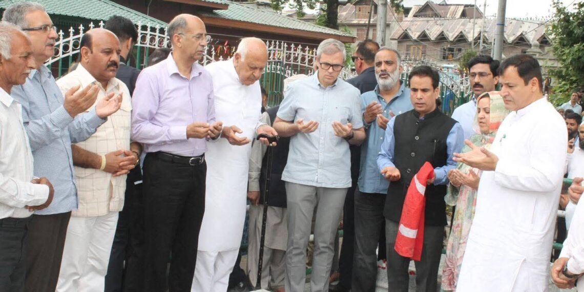 Omar Scales Wall, Defies Restrictions to Pay Tribute to 1931 Martyrs