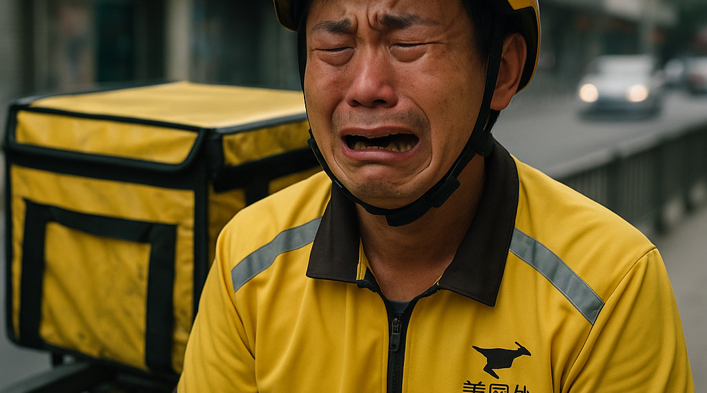 China’s Delivery Worker Breaks Down in Heart-breaking Viral Video