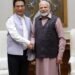 mizoram chief minister laldouhama with pm modi