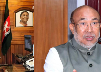 Assam Rifles DG Vikash Lakhera * Biren Singh