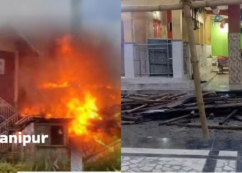 Church and temple burnt in manipur