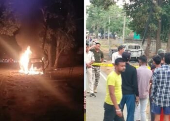 BJP leader Burnt Alive