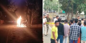 BJP leader Burnt Alive