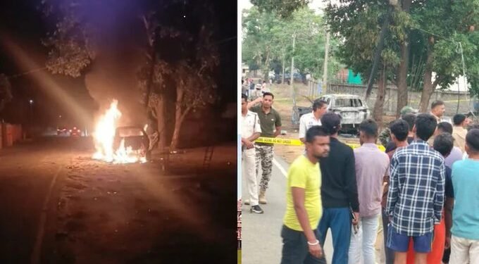 BJP leader Burnt Alive