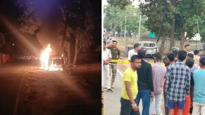 BJP leader Burnt Alive