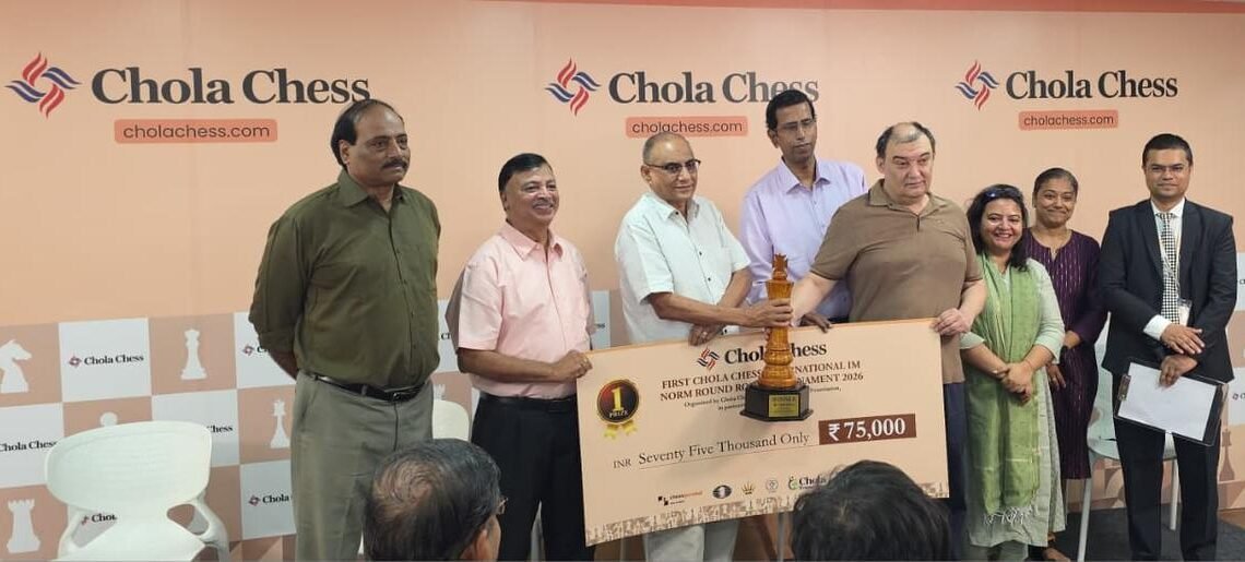 GM Aleksej Aleksandrov Wins First Chola Chess International IM Norm Round Robin Tournament 2026 - Power Corridors