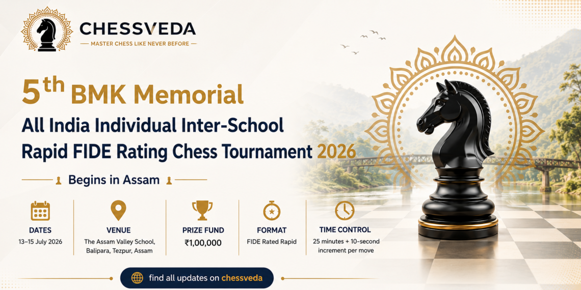 5th BMK Memorial All India Individual Inter-School Rapid FIDE Rating Chess Tournament 2026 Begins in Assam